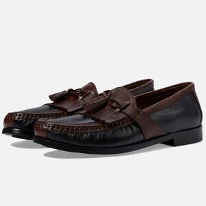 Johnston & Murphy Aragon II Kiltie Classic Leather Black & Brown Tassel Loafers